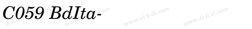 C059 BdIta字体转换